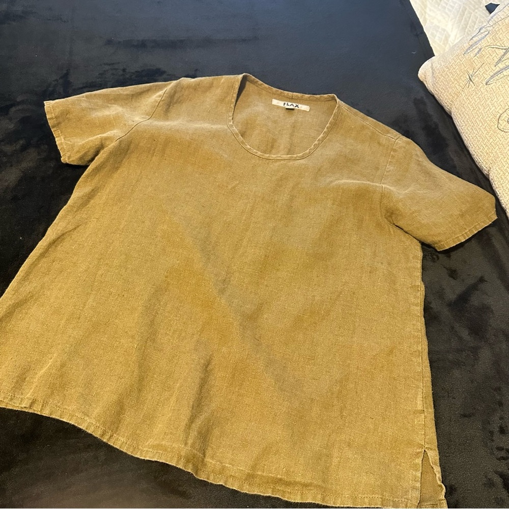 FLAX LINEN SHIRT GREEN